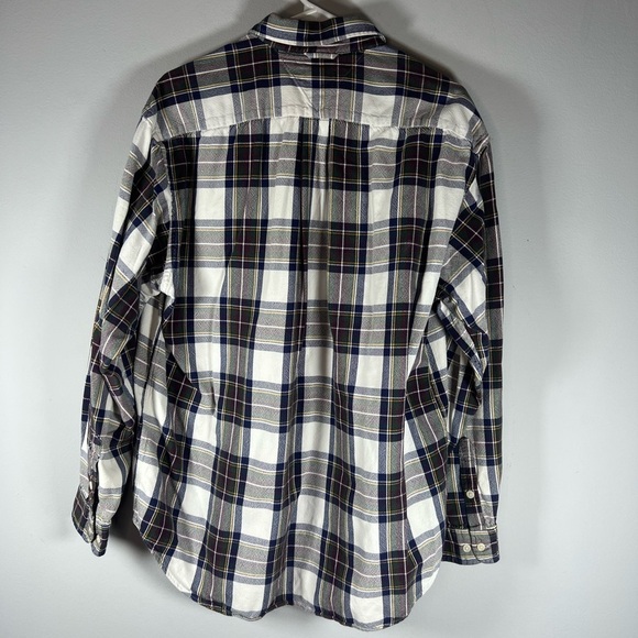 Tommy Hilfiger Plaid Crest Logo Button Down Top Large - Picture 5 of 5